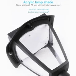 Outdoor Solar Wall Light, White + Warm Led 17 Outdoor Solar Wall Light, White + Warm Led -Solar Lights Store solar wall light 6 leds