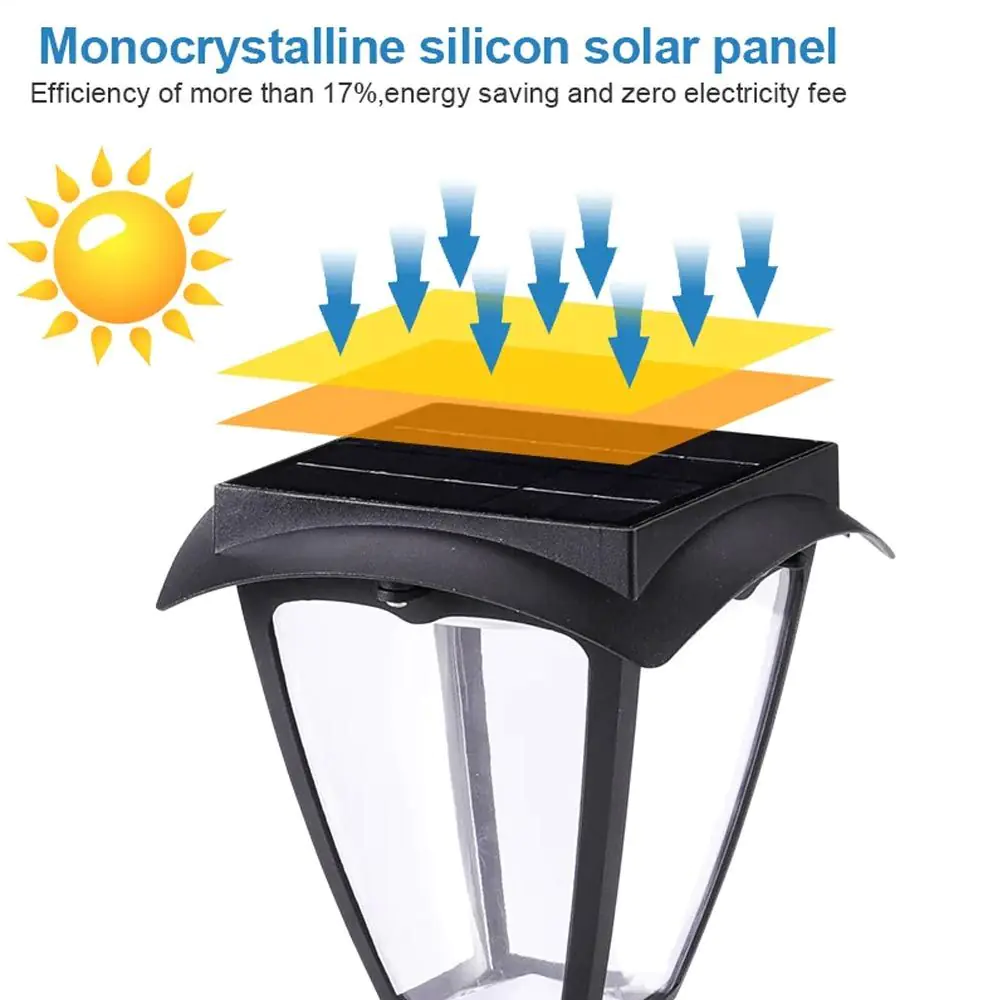 Outdoor Solar Wall Light, White + Warm Led 8 Outdoor Solar Wall Light, White + Warm Led - Image 6