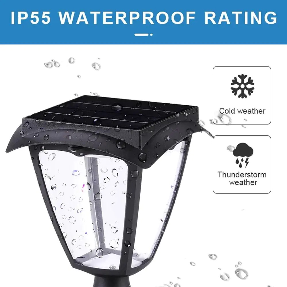 Outdoor Solar Wall Light, White + Warm Led 6 Outdoor Solar Wall Light, White + Warm Led - Image 4