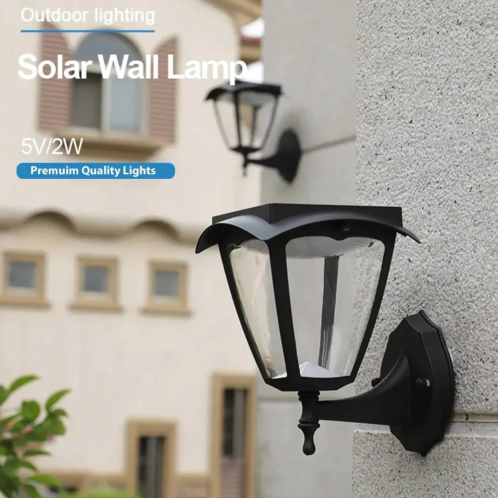 Outdoor Solar Wall Light, White + Warm Led 3 Outdoor Solar Wall Light, White + Warm Led