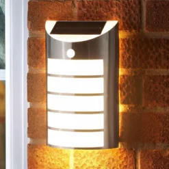 Solar Wall Light With PIR Sensor - 2PK