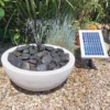 Sunspray Solar Bowl Water Feature In Marble White