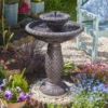 Versailles 2 Tier Solar Garden Water Fountain 1 Versailles 2 Tier Solar Garden Water Fountain -Solar Lights Store versailles 2 tier solar garden water fountain