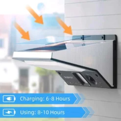 Wall Mounted Solar Lights In Stainless Steel -Solar Lights Store wall mounted solar lights 5 1